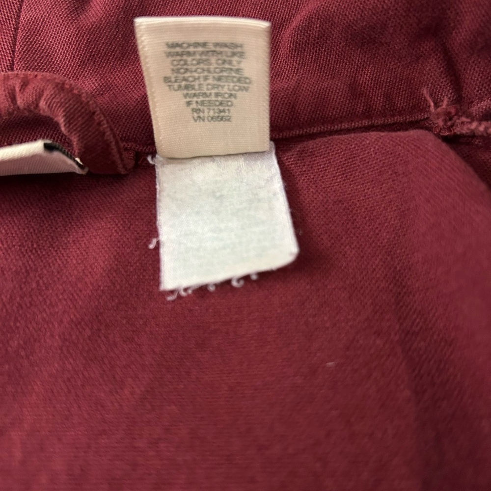 VINTAGE LL BEAN Cotton Chamois Flannel‎ Bathrobe Robe Maroon M - Picture 5 of 11